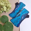 Arm warmers blue turquoise gloves for woman perfect accessory and original gift idea