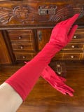 Vintage 50s red nylon gloves/size 7