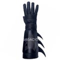 Handcrafted Black Leather Batman Gauntlets - Superhero Cosplay Gloves with Spikes | Unisex Armored Motorcycle Gloves |