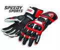 Ducati MOTOGP Motorbike Racing Leather Gloves - Made In Genuine Cowhide Leather - With Free Shipping