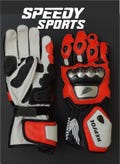 Honda Repsol MOTOGP Motorbike Racing Leather Gloves - Made In Genuine Cowhide Leather - With Free Shipping