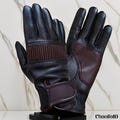 Retro Vintage Genuine Leather Motorcycle Gloves, Genuine Leather, Winter Gloves, Driving Gloves, Fashion Gloves