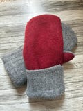 Men's Wool Mittens, Upcycled, Felted Wool Mittens, Sweater Mittens - XL