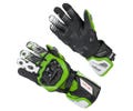 Kawasaki Ninja Racing Motorcycle Gloves – Premium Leather, Protective Gear for Riders, Green & Black