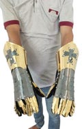 Medieval Gauntlet Armor Gauntlets | Steel Reinforced Star Sign Gloves | Armor Gloves for Men,