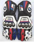 BMW M1000RR Motorcycle Motorbike Racing Kangaroo/Cowhide Leather Gloves BMW Motorrad Riding Gant White, Black, Red& Blue Combination