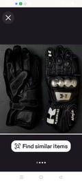Kawasaki Ninja MotorBike Racing Leather Gloves