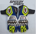 Suzuki GSXR MOTOGP Motorbike Racing Leather Gloves - Made In Genuine Cowhide Leather - With Free Shipping