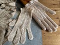Vintage beautiful French Cotton Crochet  Gloves Small Size Young Girl