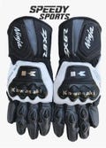 Kawasaki ZX6R All Black MOTOGP Motorbike Racing Leather Gloves - Made In Genuine Cowhide Leather - With Free Shipping