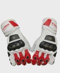 Yamaha Racing Motorcycle Gloves | Red White Blue Biker Gloves | Protective Motorbike Riding Gloves | Sports Bike Gloves for Unisex