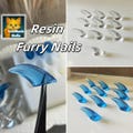 Resin Fursuit Claw Nails – Transparent Glitter Animal Claw Accessories, 6 Colors, 10pcs Set for DIY Furry Paw Making
