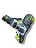 Alpinestars GP Pro Leather Racing Gloves CE Certified Made With Genuine Cowhide Leather With Knuckles Bikers Safety Best Christmas GIFT