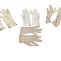 Lot of 4 Vintage Pairs of White Ivory Long Short Leather Cloth Ladies Gloves