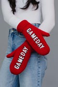 Red Game Day Mittens | Game Day Mittens | Fleece Lined Mittens | Colorful Mittens | Red Mittens | Winter Mittens | Tailgating Mittens