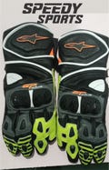 Alpinestars MOTOGP Motorbike Racing Leather Gloves - Made In Genuine Cowhide Leather - With Free Shipping