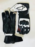 Alpinestars Motorcycle Gloves | Pro Rider Gear | Black White Carbon Fiber