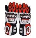 Kawasaki  Men MotorBike Racing Leather Gloves