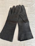 Vintage leather driving gloves, black 1940s-1950s