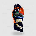 Brad Binder MotoGP Racing Gloves – Leather Bike Gloves, Cowhide Motorbike Protection, Knuckle Armor Gloves for Riders