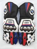 BMW M1000RR MotoGP Racing Leather Motorcycle Gloves |Biker Gloves|