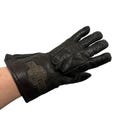 Vtg 90s Harley Davidson Gloves Black Leather Riding Gauntlet Bar Shield Small