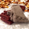 Claire's gloves, Knitted Alpaca Fingerless Gloves – Bobble Knit – Outlander Inspired Rustic Winter Mitts – Handmade Cozy Gift for Her