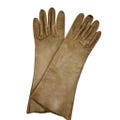 Vintage Lavabile tan brown leather 10.5 inches long gloves 6 1/2