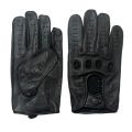 Men’s Black Driving Gloves with Knuckle Guard – Stylish Leather Gloves for Car Driving | Gift Driving Gloves