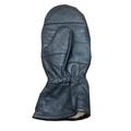 Men Black Leather Mittens  Ultra Warm Winter Gloves for Skiing and Snowboarding.