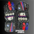 BMW R1300GS MOTOGP Motorbike Racing Leather Gloves - Made In Genuine Cowhide Leather - With Free Shipping