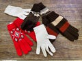 Vintage Wool Gloves Mid Century Wool Gloves