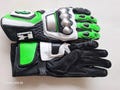 Kawasaki Motorcycle Racing Gloves | Premium Leather MotoGP Biker Riding Gear