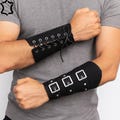 Leather Bracers, Leather Arm Guards, Leather Armor Bracers, Leather Arm Bracer, Shoulder Armor,Handmade Medieval Armor,Black Leather Bracers