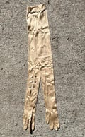 C. 1910 Light Tan silk opera gloves. The Kayser one Star. size 6. never worn.