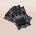 Women’s Fingerless Driving Gloves Black | Soft Leather Half Finger Gloves | Stylish Motorcycle, Cycling & Car Gloves