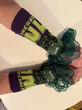 Fandom lace trimmed arm warmers. Priced per pair. Hand wash.