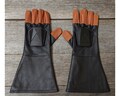 Boba Fett Cosplay Gloves | Mandalorian Costume Leather Gloves for Men | Bounty Hunter Gauntlet Gloves | Sci Fi Cosplay Halloween Gear