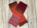 Fingerless gloves wrist warmers fingerless mittens multicoloured orange purple pink festival boho folk one size