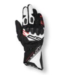 Alpinestars Racing Gloves – Premium Motorcycle Gauntlet Gloves for Track & Street | Armored Knuckle Protection, Black White Red