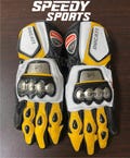 Ducati MOTOGP Motorbike Racing Leather Gloves - Made In Genuine Cowhide Leather - With Free Shipping