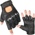 Motorcycle Gloves for Men – Premium Leather Gel Padded Breathable Hard Knuckle Biker Gloves