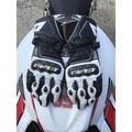 Dainese White And Black Leather Motorcycle Racing Gloves: CE Certified Cowhide, Gift for him, Husband Gift, Gift for son