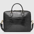 Luxury Genuine Alligator Leather Briefcase – Men’s Designer Business & Laptop Bag