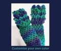 Dragon or mermaid scale textured fingerless gloves — perfect for Cold-Weather Cosplay or Ren Faire