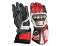 Ducati Corse Leather Motorcycle Gloves: Cowhide Racing Gloves with Knuckle Armor