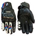 BMW Motorrad Motorcycle Racing Leather Gloves | Black White Red Blue Protective Biker Riding Gloves