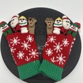 Christmas Characters Mitt Puppet Knit Glove