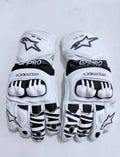 New Alpinestars GP Pro Racing Gloves – Motorcycle Protective Gear – White KangarooCowhide Leather motorbike Glove – Track, Street U