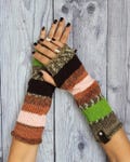 One of a kind - LIMITED EDITION-EP No270 - Arm warmers- Winter accessories- Winter wool gloves- Fingerless gloves mittens- Knit hand warmers